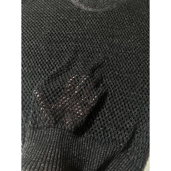 Maurices 90s Y2K Sweater Womens XL Black Silver Open Knit Dark Fairy Grunge - Picture 6 of 11